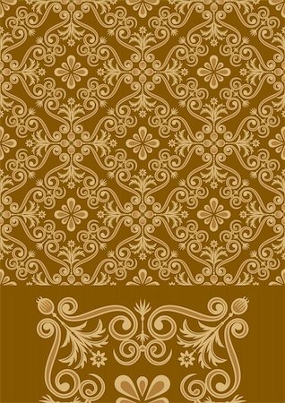 simsearch:400-06082540,k - vector file of brown color antique pattern design Fotografie stock - Microstock e Abbonamento, Codice: 400-04062244