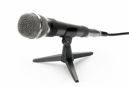 simsearch:400-06858495,k - Microphone, isolated on white background. Stock Photo - Budget Royalty-Free & Subscription, Code: 400-04062775