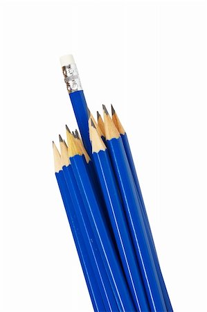 simsearch:400-08295099,k - Assortment of pencils isolated on white background. Path included Fotografie stock - Microstock e Abbonamento, Codice: 400-04062827