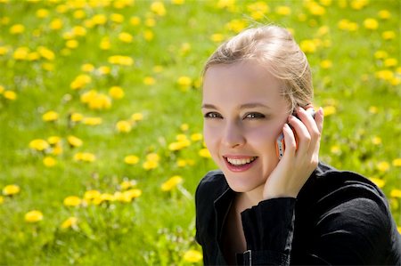 Young Woman Calling By Mobile Phone Stock Photo - Budget Royalty-Free & Subscription, Code: 400-04063752