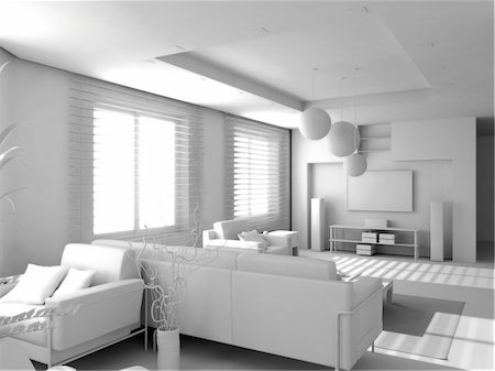 simsearch:400-04061351,k - blank modern interior of the privat apartment (3d) Foto de stock - Royalty-Free Super Valor e Assinatura, Número: 400-04063980