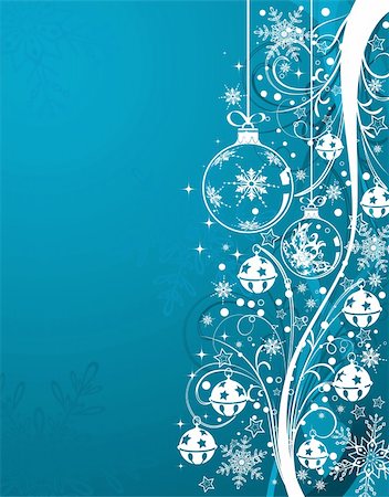 simsearch:400-05374108,k - Christmas background with sphere, bell and wave pattern, element for design, vector illustration Stock Photo - Budget Royalty-Free & Subscription, Code: 400-04074339