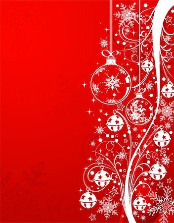 simsearch:400-05374108,k - Christmas background with sphere, bell and wave pattern, element for design, vector illustration Stock Photo - Budget Royalty-Free & Subscription, Code: 400-04074340