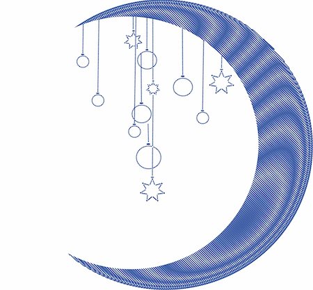 simsearch:400-05752762,k - Christmas ornament with blue moon Foto de stock - Super Valor sin royalties y Suscripción, Código: 400-04074888