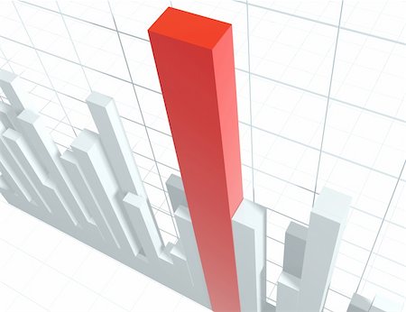 excel - 3d diagram, showing positive results Stock Photo - Budget Royalty-Free & Subscription, Code: 400-04074998