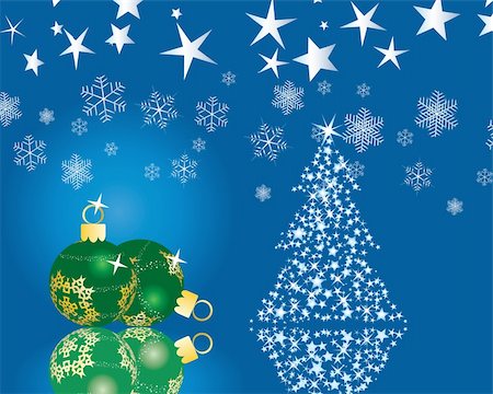 simsearch:400-04075707,k - Christmas (New Year) fir-tree with stars. Vector background. Stock Photo - Budget Royalty-Free & Subscription, Code: 400-04075364