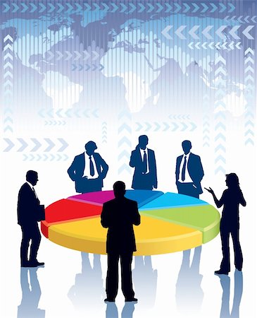 simsearch:400-04082063,k - Businesspeople standing next to a large graph, conceptual business illustration. Stock Photo - Budget Royalty-Free & Subscription, Code: 400-04075614
