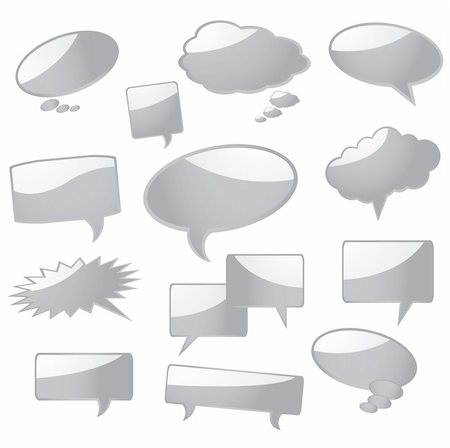 speech bubble with someone thinking - Speech bubbles.  Please check my portfolio for more speech bubble illustrations. Stock Photo - Budget Royalty-Free & Subscription, Code: 400-04075645