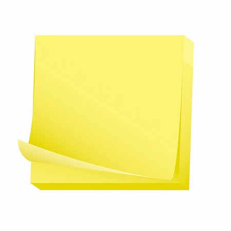 simsearch:400-04055212,k - Sticky blank note paper pad.  Please check my portfolio for more stationary illustrations. Photographie de stock - Aubaine LD & Abonnement, Code: 400-04075648