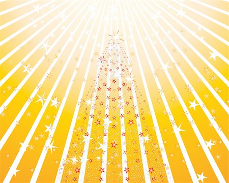 simsearch:400-05752422,k - Christmas (New Year) fir-tree with stars. Vector illustration. Photographie de stock - Aubaine LD & Abonnement, Code: 400-04075705