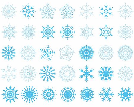 simsearch:400-06059861,k - biggest collection of vector snowflakes in different shape Photographie de stock - Aubaine LD & Abonnement, Code: 400-04075711