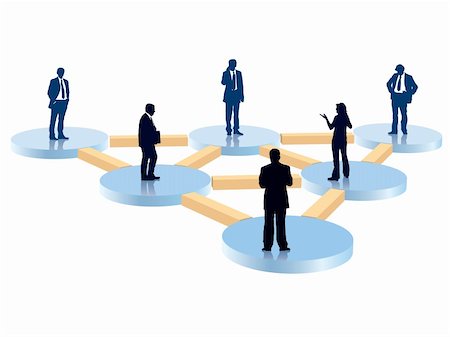 People in the organization chart, conceptual business illustration. Foto de stock - Super Valor sin royalties y Suscripción, Código: 400-04075826