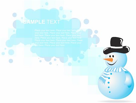 simsearch:400-04771465,k - christmas background with snowman, vector illustration Stock Photo - Budget Royalty-Free & Subscription, Code: 400-04076033