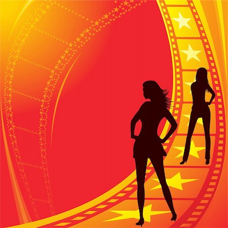simsearch:400-07107834,k - Sexy girls at track to become movie stars Stock Photo - Budget Royalty-Free & Subscription, Code: 400-04076262