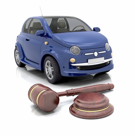 Hammer and gavel in front of a car Stock Photo - Budget Royalty-Free & Subscription, Code: 400-04076594