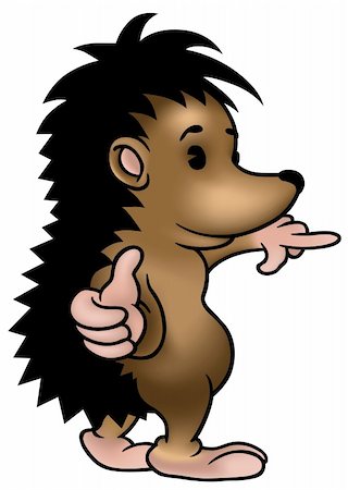 simsearch:400-04162983,k - Hedgehog 17 - colored cartoon illustration as vector Foto de stock - Super Valor sin royalties y Suscripción, Código: 400-04076887