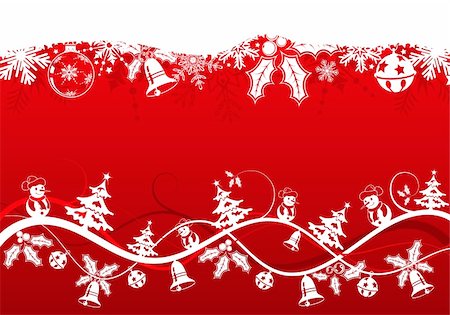 simsearch:400-05374108,k - Christmas background with tree and snowman, element for design, vector illustration Stock Photo - Budget Royalty-Free & Subscription, Code: 400-04077467