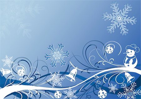 simsearch:400-05374108,k - Christmas background with snowflake and decoration element, vector illustration Stock Photo - Budget Royalty-Free & Subscription, Code: 400-04077480