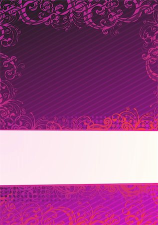 simsearch:400-04547987,k - Vector illustration of purple floral background with copy-space Foto de stock - Super Valor sin royalties y Suscripción, Código: 400-04077846