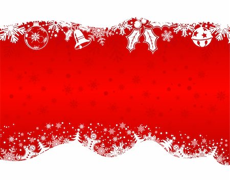 simsearch:400-04729276,k - Christmas background with tree, bell and decoration element, vector illustration Stockbilder - Microstock & Abonnement, Bildnummer: 400-04077870