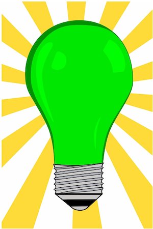 Green electric Light bulb vector Stock Photo - Budget Royalty-Free & Subscription, Code: 400-04078406