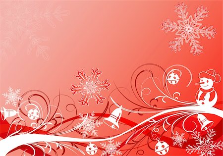 simsearch:400-04729276,k - Christmas background with snowflake and decoration element, vector illustration Stockbilder - Microstock & Abonnement, Bildnummer: 400-04078446