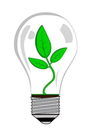 Green electric Light bulb Stock Photo - Budget Royalty-Free & Subscription, Code: 400-04078468