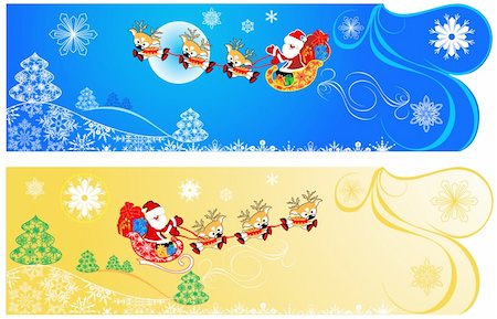 simsearch:400-05081908,k - Cute Christmas banners. Photographie de stock - Aubaine LD & Abonnement, Code: 400-04078893