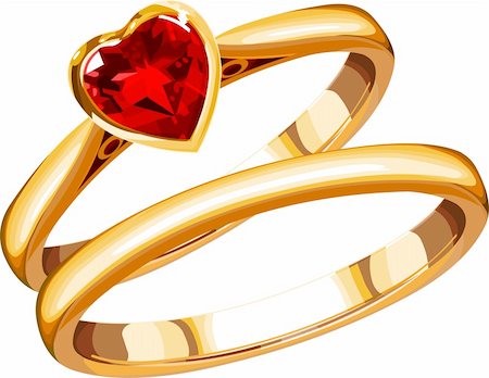 simsearch:400-04986179,k - two wedding rings on a white background Stock Photo - Budget Royalty-Free & Subscription, Code: 400-04079023