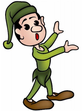 Little Elf 2 - colored cartoon illustration as vector Stock Photo - Budget Royalty-Free & Subscription, Code: 400-04079179