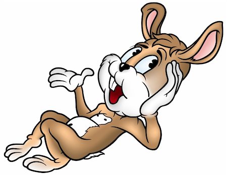 simsearch:400-04162983,k - Rabbit 01 - laying rabbit, cartoon illustration as vector Foto de stock - Super Valor sin royalties y Suscripción, Código: 400-04079171