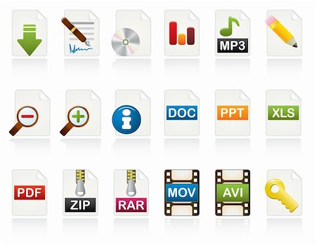 excel - Document Icon Set. Color Vector Icons Series. Stock Photo - Budget Royalty-Free & Subscription, Code: 400-04079267