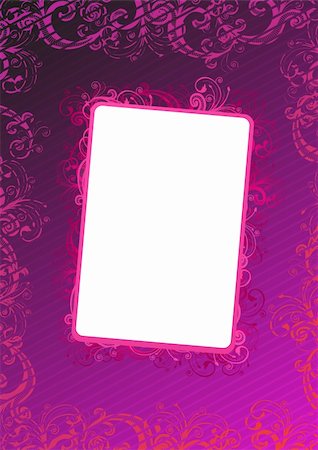 simsearch:400-04790291,k - Vector illustration of pink floral wallpaper with copy-space Photographie de stock - Aubaine LD & Abonnement, Code: 400-04079472