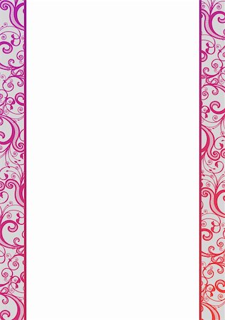 simsearch:400-04344730,k - Vector blank with pink florals, all patterns are hidden under white (not cut) Stock Photo - Budget Royalty-Free & Subscription, Code: 400-04079491