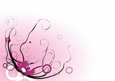 simsearch:400-06748136,k - Flower illustration on pink. Vector Stock Photo - Budget Royalty-Free & Subscription, Code: 400-04079692