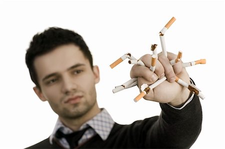 simsearch:400-06101353,k - Man whose breaking cigarettes Stock Photo - Budget Royalty-Free & Subscription, Code: 400-04070004