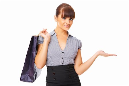 shopping spree mall - Attractive woman with paper shopping bag Stock Photo - Budget Royalty-Free & Subscription, Code: 400-04070309