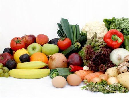 Large display of various fruit and vegetables Stock Photo - Budget Royalty-Free & Subscription, Code: 400-04070366