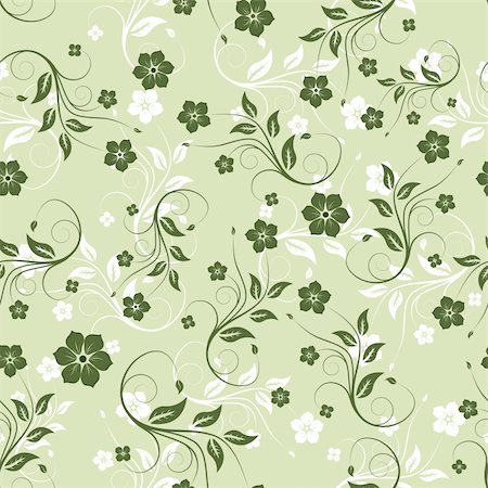 elegant swirl vector accents - Floral seamless background for yours design usage Stock Photo - Budget Royalty-Free & Subscription, Code: 400-04070372