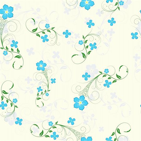 elegant swirl vector accents - Floral seamless background for yours design usage Stock Photo - Budget Royalty-Free & Subscription, Code: 400-04070373