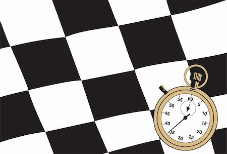 simsearch:400-04543406,k - Checkered flag with a stopwatch. Vector illustration Foto de stock - Royalty-Free Super Valor e Assinatura, Número: 400-04070450