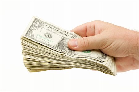 simsearch:693-06021301,k - Handing Over Money Isolated on a White Background. Stock Photo - Budget Royalty-Free & Subscription, Code: 400-04070466