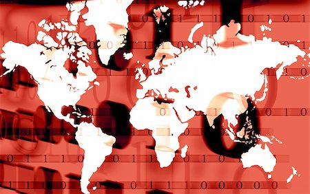 Computer designed binary code world map business background Stock Photo - Budget Royalty-Free & Subscription, Code: 400-04070627