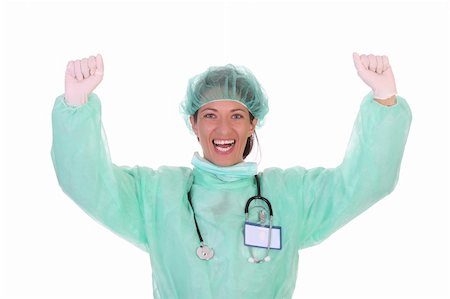 simsearch:400-07754312,k - Details an successful healthcare worker on white background Photographie de stock - Aubaine LD & Abonnement, Code: 400-04070846