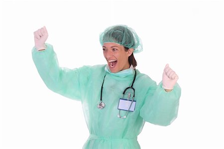 simsearch:400-07754312,k - Details an successful healthcare worker on white background Photographie de stock - Aubaine LD & Abonnement, Code: 400-04070847