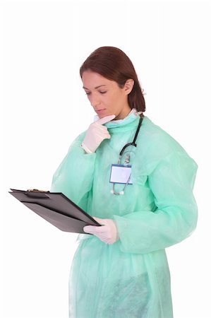 simsearch:400-07754312,k - healthcare worker with documents on white background Photographie de stock - Aubaine LD & Abonnement, Code: 400-04070851