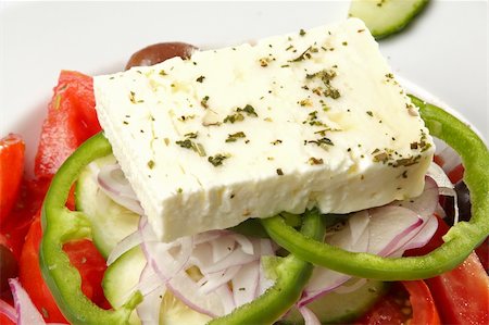 simsearch:400-05337090,k - Close up of a Greek Salad Foto de stock - Royalty-Free Super Valor e Assinatura, Número: 400-04072244