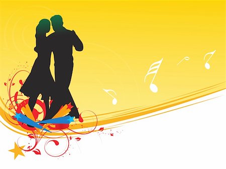 simsearch:400-04659104,k - music background with dancing couple, wallpaper Photographie de stock - Aubaine LD & Abonnement, Code: 400-04072433