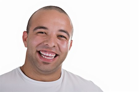 simsearch:400-04444273,k - Casual portrait of a young man smiling, over white background. Foto de stock - Super Valor sin royalties y Suscripción, Código: 400-04072595