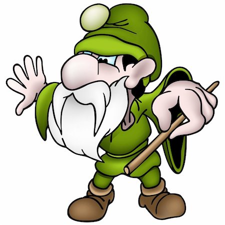 Green Dwarf - colored cartoon illustration as vector Stock Photo - Budget Royalty-Free & Subscription, Code: 400-04072601